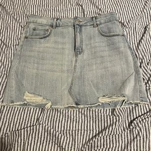 Light denim skirt